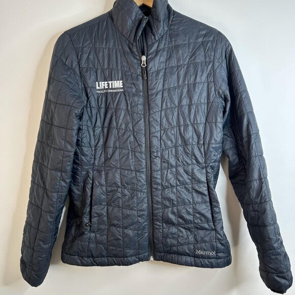 Marmot Jackets & Blazers - Marmot Jacket Womens Medium Quilted Insulated Full Zip Puffer Life Time Gym Logo